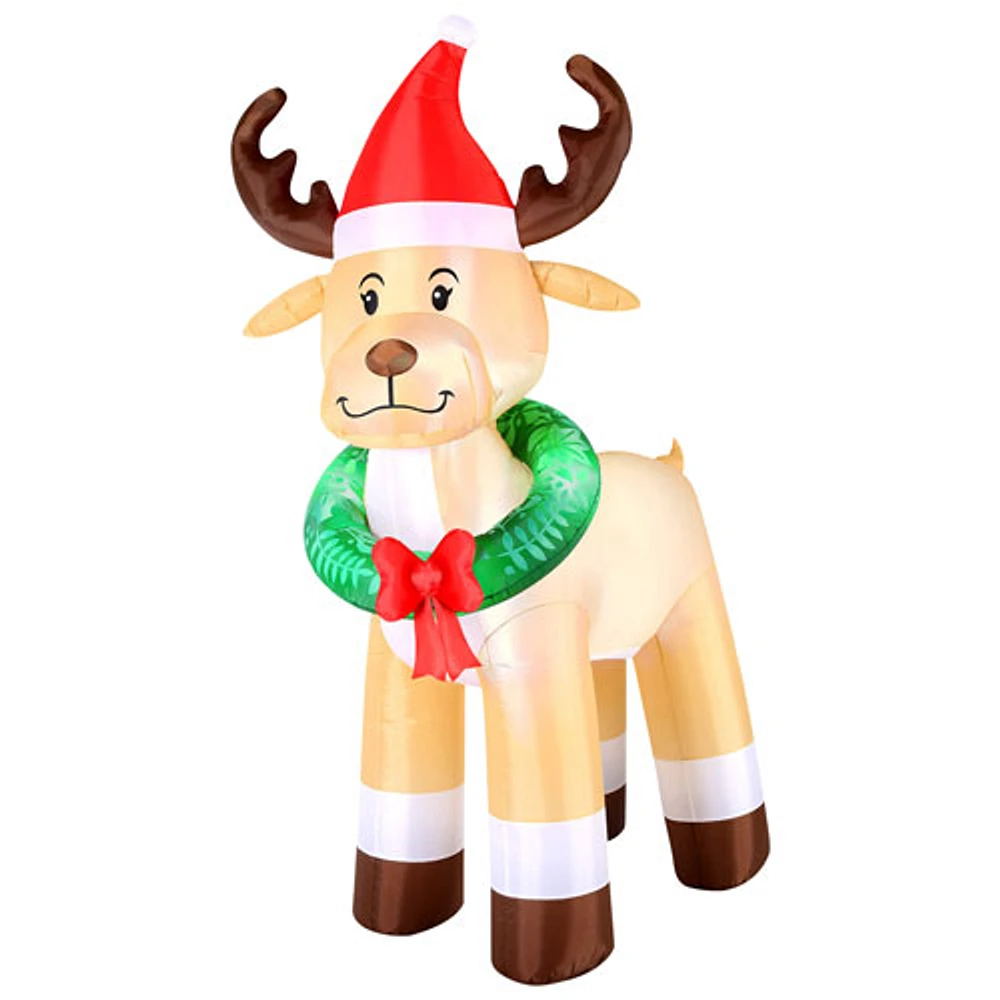 Occasions Christmas 2.44m (8ft.) Inflatable Reindeer with Wreath