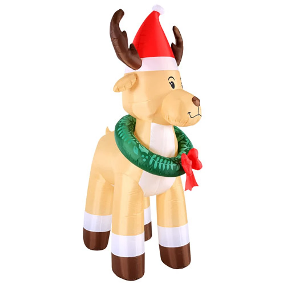 Occasions Christmas 2.44m (8ft.) Inflatable Reindeer with Wreath