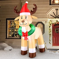 Occasions Christmas 2.44m (8ft.) Inflatable Reindeer with Wreath