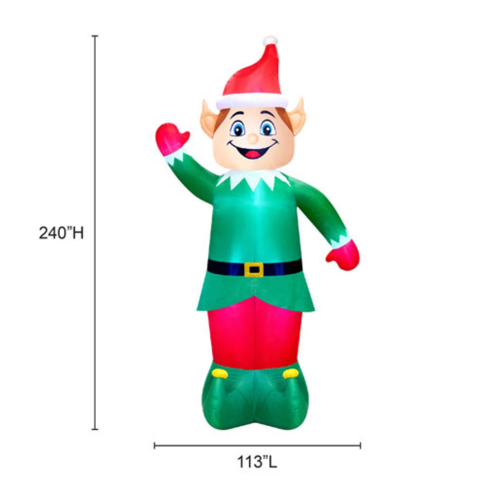 Occasions Christmas 6.1m (20ft.) Inflatable Colossal Wav ing Elf