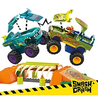 MEGA Camions monstres Hot Wheels Smash & Crash de Mattel - Jeu de construction de parcours de cascades Wrex Boneyard