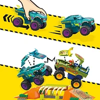 Mattel MEGA Hot Wheels Monster Trucks Smash & Crash - Wrex Boneyard Stunt Course Building Toy