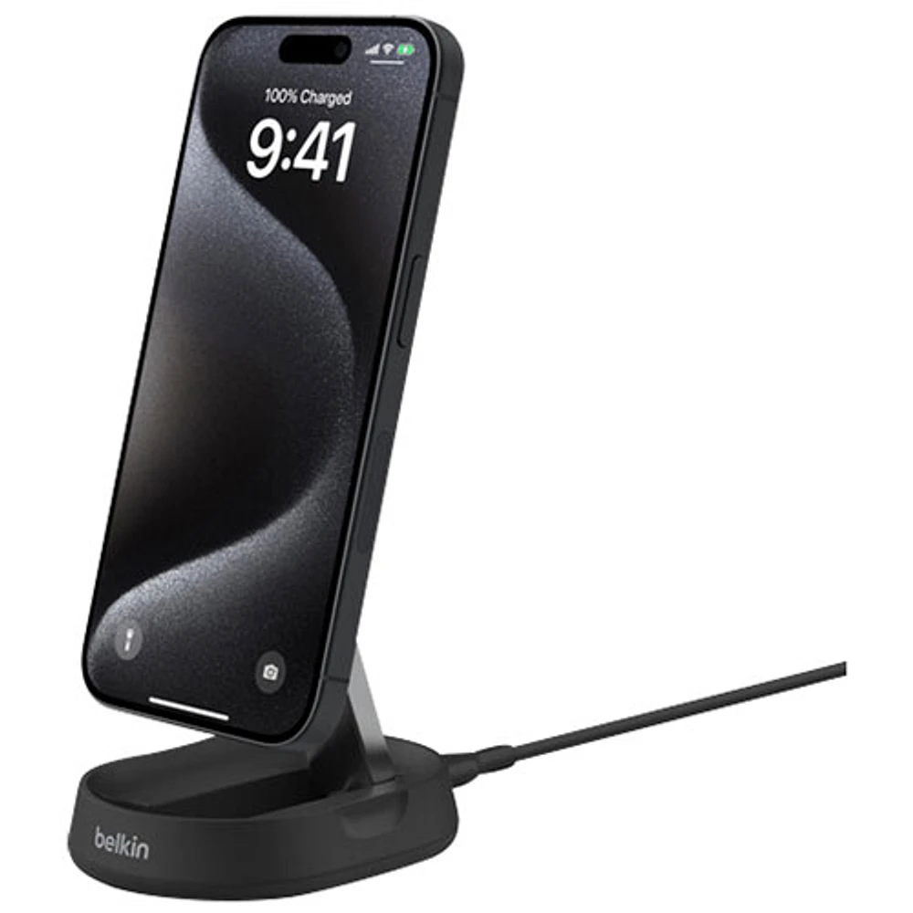 Belkin BoostCharge Pro 15W Qi2 Wireless Charging Stand - Black