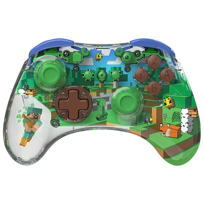 PDP REALMz Wireless Controller for Switch - Minecraft Forest Biome