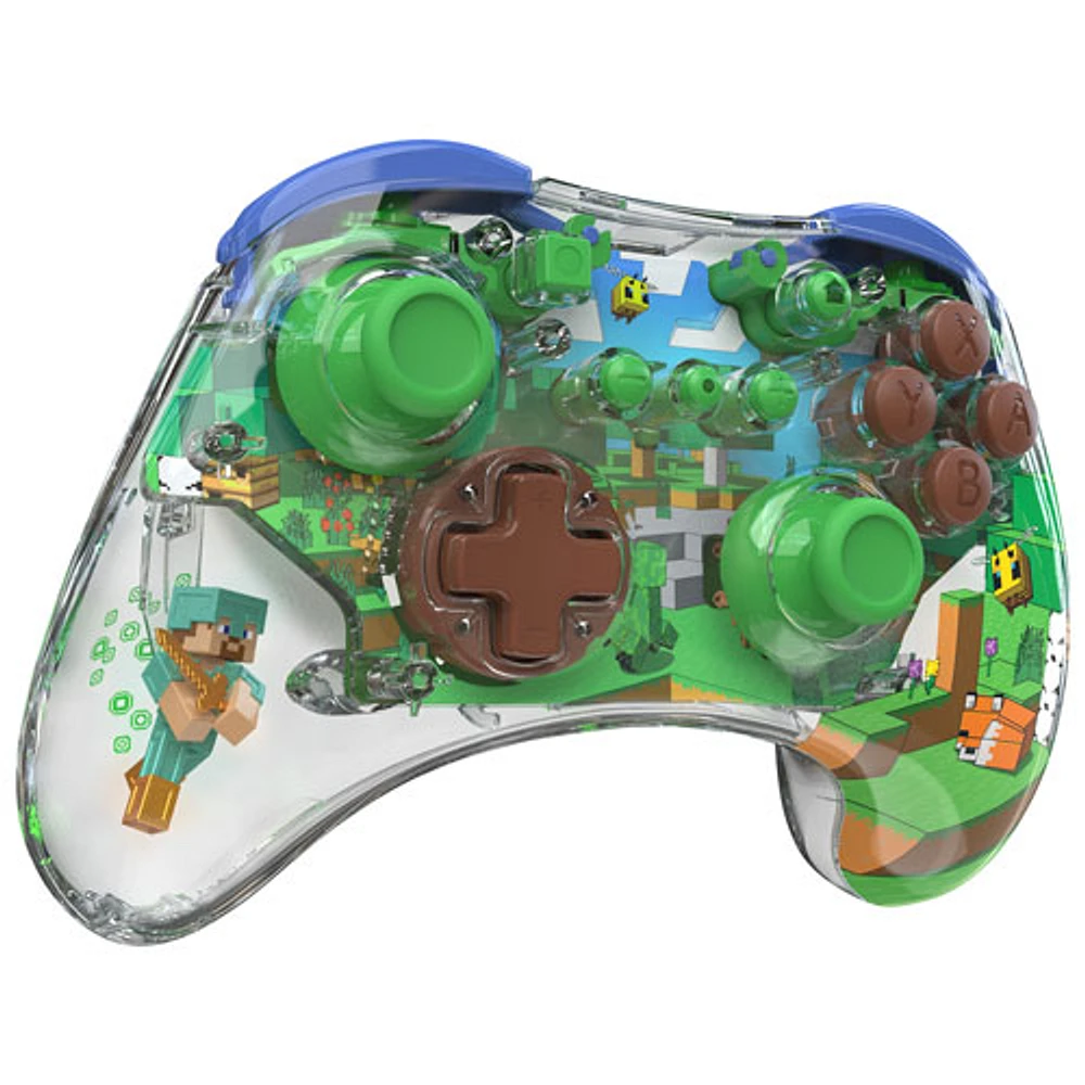 PDP REALMz Wireless Controller for Switch - Minecraft Forest Biome