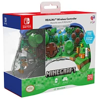 Manette sans fil REALMz de PDP pour Switch - Biome de la forêt Minecraft