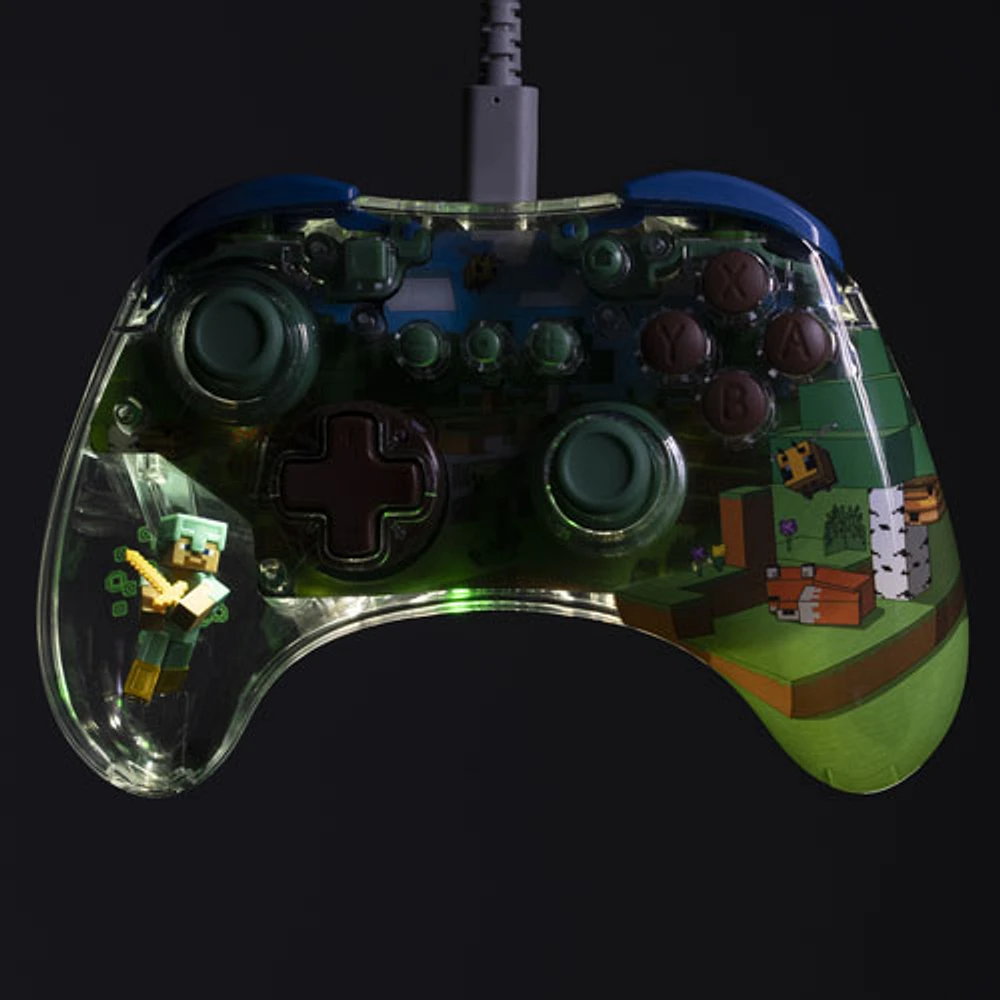 PDP REALMz Wireless Controller for Switch - Minecraft Forest Biome