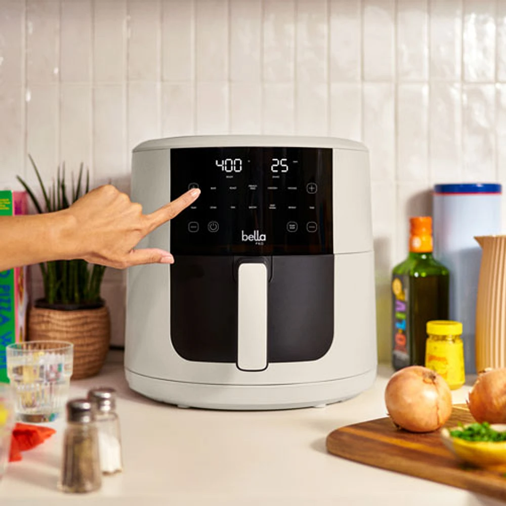 Bella Pro SmartCrisp Digital Air Fryer w/ EverGood Ceramic - 7.6L/8Qt - Oatmilk - Only at Best Buy