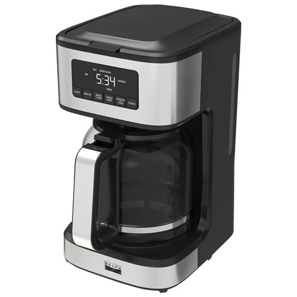 Bella Pro Programmable Drip Coffee Maker -12-Cups - Stainless Steel - Only at Best Buy