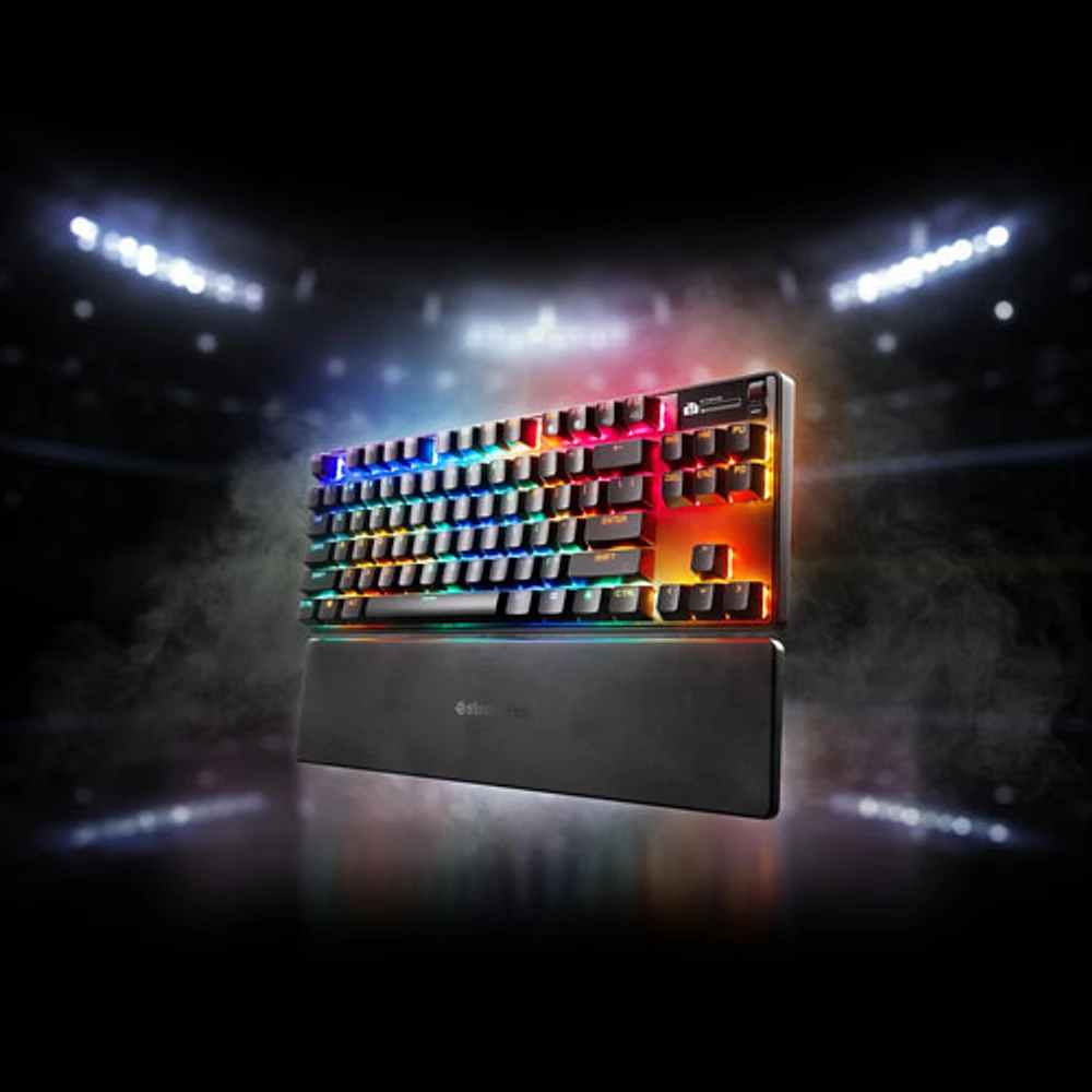 Clavier de jeu ergonomique mécanique rétroéclairé Apex Pro Gen 3 sans pavé numérique avec commutateurs Ominpoint 3.0 de SteelSeries