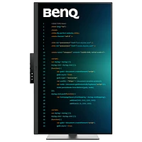 Moniteur ACL IPS Ultra HD 4K 60 Hz de 31,5 po de BenQ avec temps de réponse de 5 ms gris à gris (RD320U) - Gris métallique