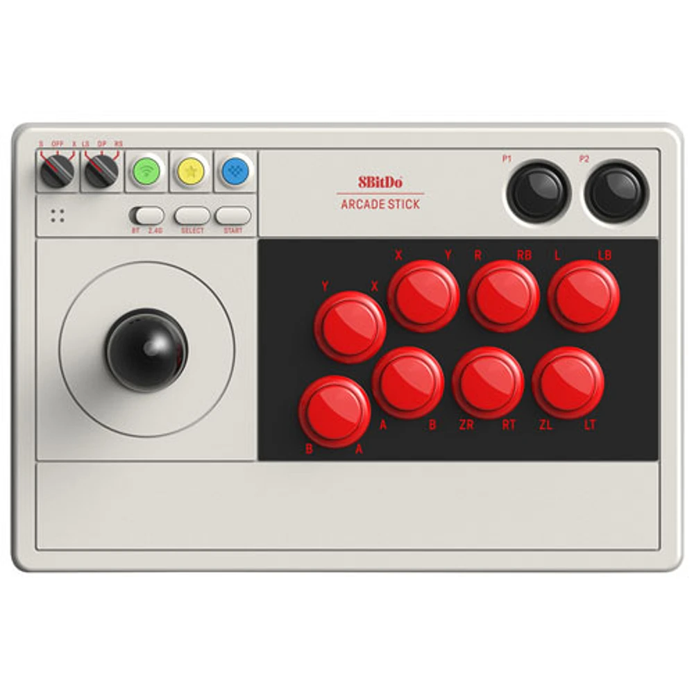 8BitDo Arcade Stick for Switch/Windows - Grey