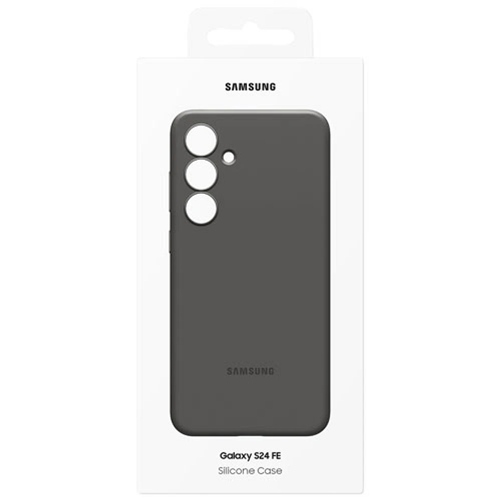 Samsung Silicone Fitted Soft Shell Case for Galaxy S24 FE - Black