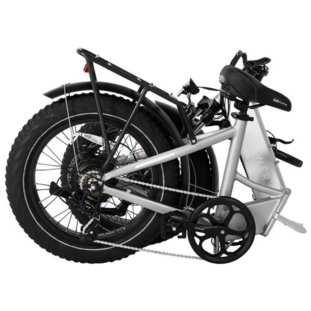 GoPowerBike GoCruiser Foldable Step-Through Electric Cruiser Bike (750W Motor /72km Range /32km/h Top Speed) - Grey