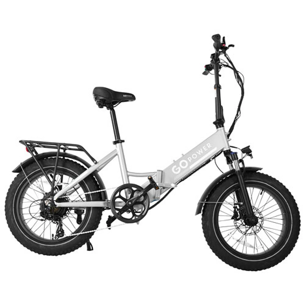 GoPowerBike GoCruiser Foldable Step-Through Electric Cruiser Bike (750W Motor /72km Range /32km/h Top Speed) - Grey