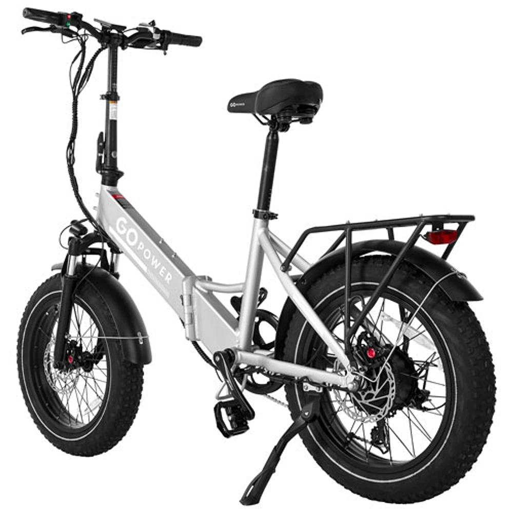 GoPowerBike GoCruiser Foldable Step-Through Electric Cruiser Bike (750W Motor /72km Range /32km/h Top Speed) - Grey