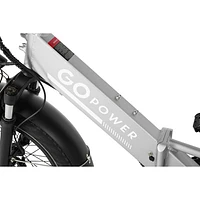 GoPowerBike GoCruiser Foldable Step-Through Electric Cruiser Bike (750W Motor /72km Range /32km/h Top Speed) - Grey