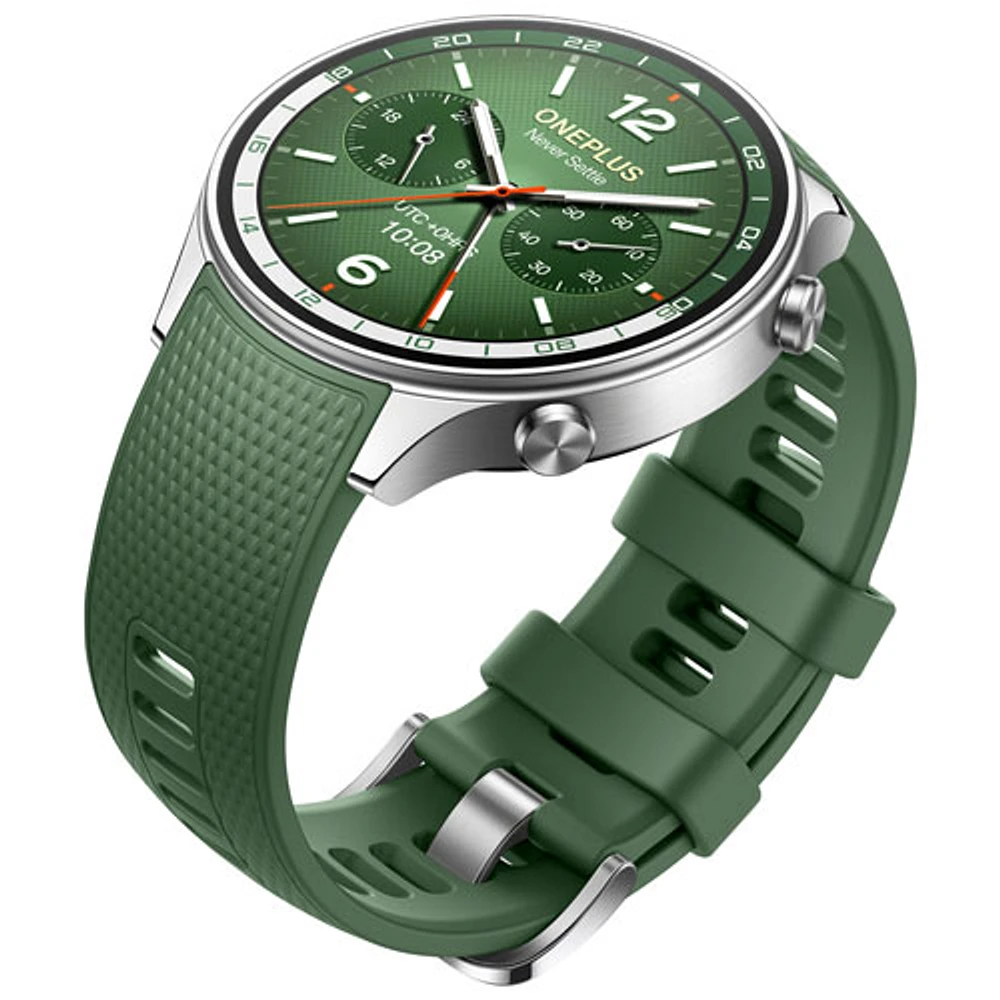 Montre intelligente sport GPS de 47 mm OnePlus 2R - Vert forêt - Partenaire de détail exclusif