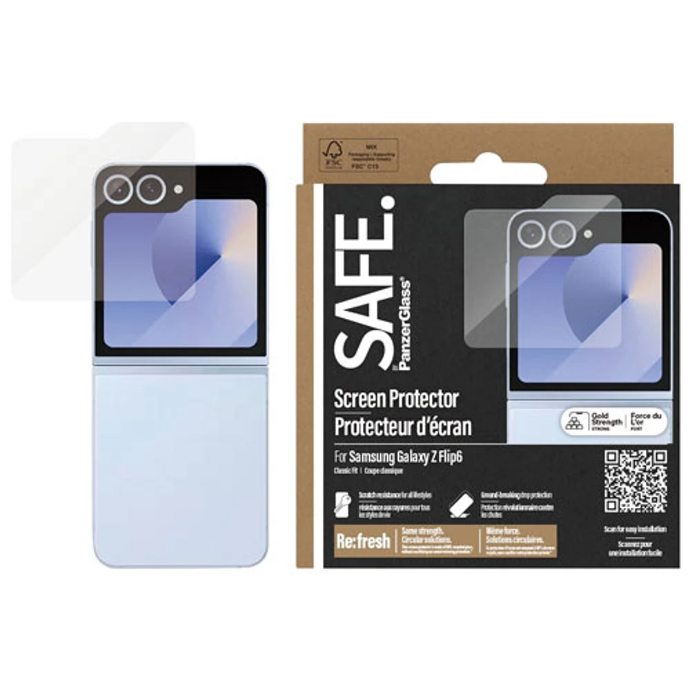 PanzerGlass SAFE Ultra-Wide Fit Screen Protector for Galaxy Z Flip6