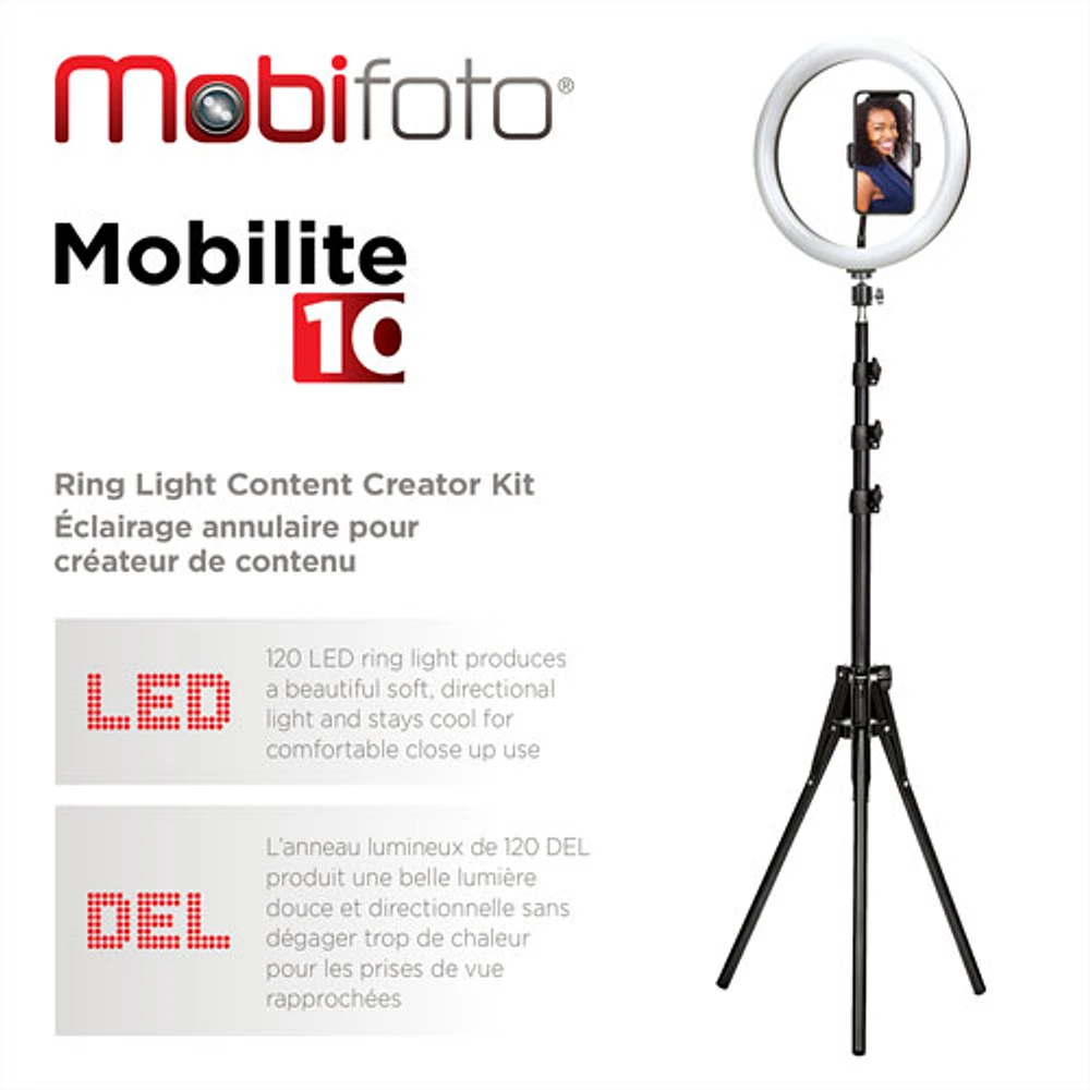 Mobifoto Mobilite 10" LED Ring Light (MOBIRL10)