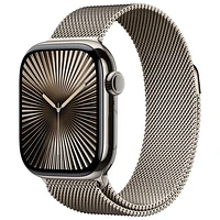 TELUS Apple Watch Series 10 (GPS + Cellular) 42mm Natural Titanium Case w/Natural Milanese Loop - Monthly Financing