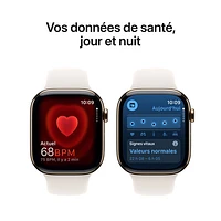 TELUS Apple Watch Series 10 (GPS + Cellular) 46mm Gold Titanium Case w/Starlight Sport Band -M/L-Monthly Financing