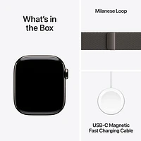 TELUS Apple Watch Series 10 (GPS + Cellular) 42mm Slate Titanium Case w/Slate Milanese Loop -M/L- Monthly Financing