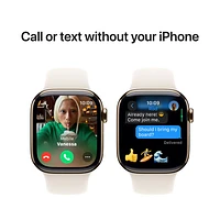 TELUS Apple Watch Series 10 (GPS + Cellular) 42mm Gold Titanium Case w/Starlight Sport Band -M/L- Monthly Financing