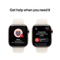 TELUS Apple Watch Series 10 (GPS + Cellular) 42mm Gold Titanium Case w/Starlight Sport Band -M/L- Monthly Financing