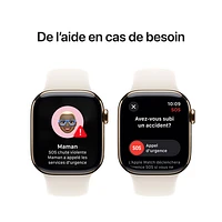 TELUS Apple Watch Series 10 (GPS + Cellular) 42mm Gold Titanium Case w/Starlight Sport Band -M/L- Monthly Financing