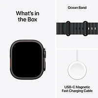 Rogers Apple Watch Ultra 2 (GPS + Cellular) 49mm Black Titanium Case with Navy Ocean Band - Monthly Financing