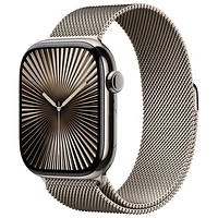 Rogers Apple Watch Series 10 (GPS + Cellular) 46mm Natural Titanium Case with Natural Milanese Loop - /M