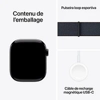 Rogers Apple Watch Series 10 (GPS + Cellular) 42mm Jet Black Aluminum Case with Ink Sport Loop - Monthly Financing