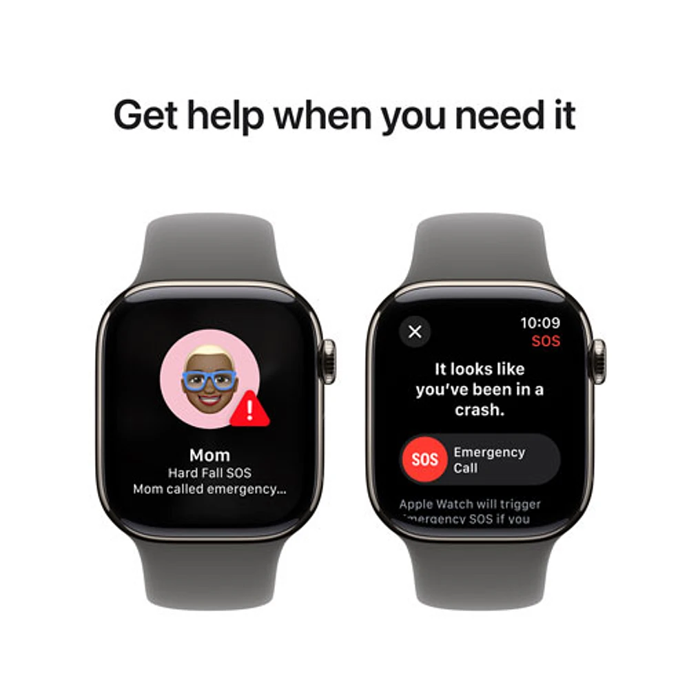 Rogers Apple Watch Series 10 (GPS + Cellular) 42mm Natural Titanium Case with Stone Grey Sport Band - M/L - Monthly Financing