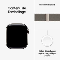 Rogers Apple Watch Series 10 (GPS + Cellular) 42mm Natural Titanium Case with Natural Milanese Loop - Monthly Financing