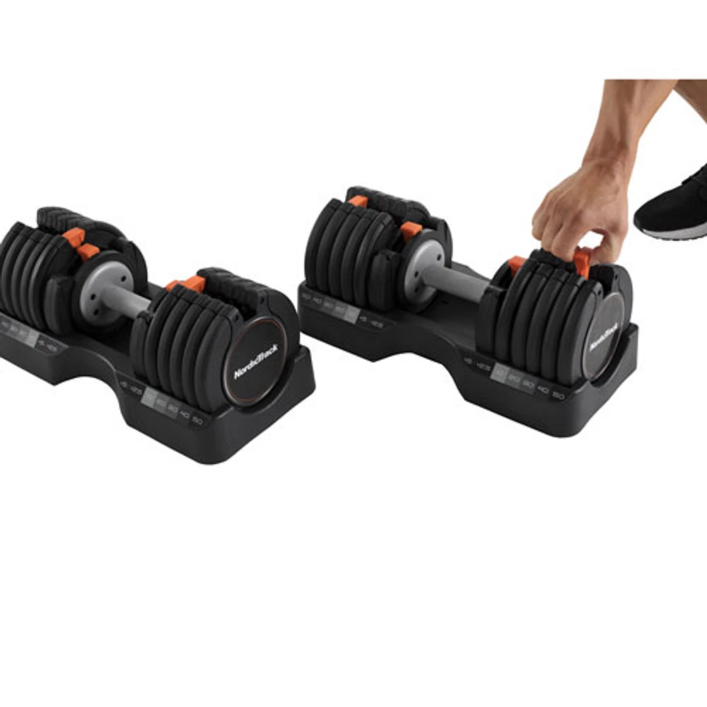 NordicTrack Select-A-Weight Adjustable Dumbbell - 110 lb