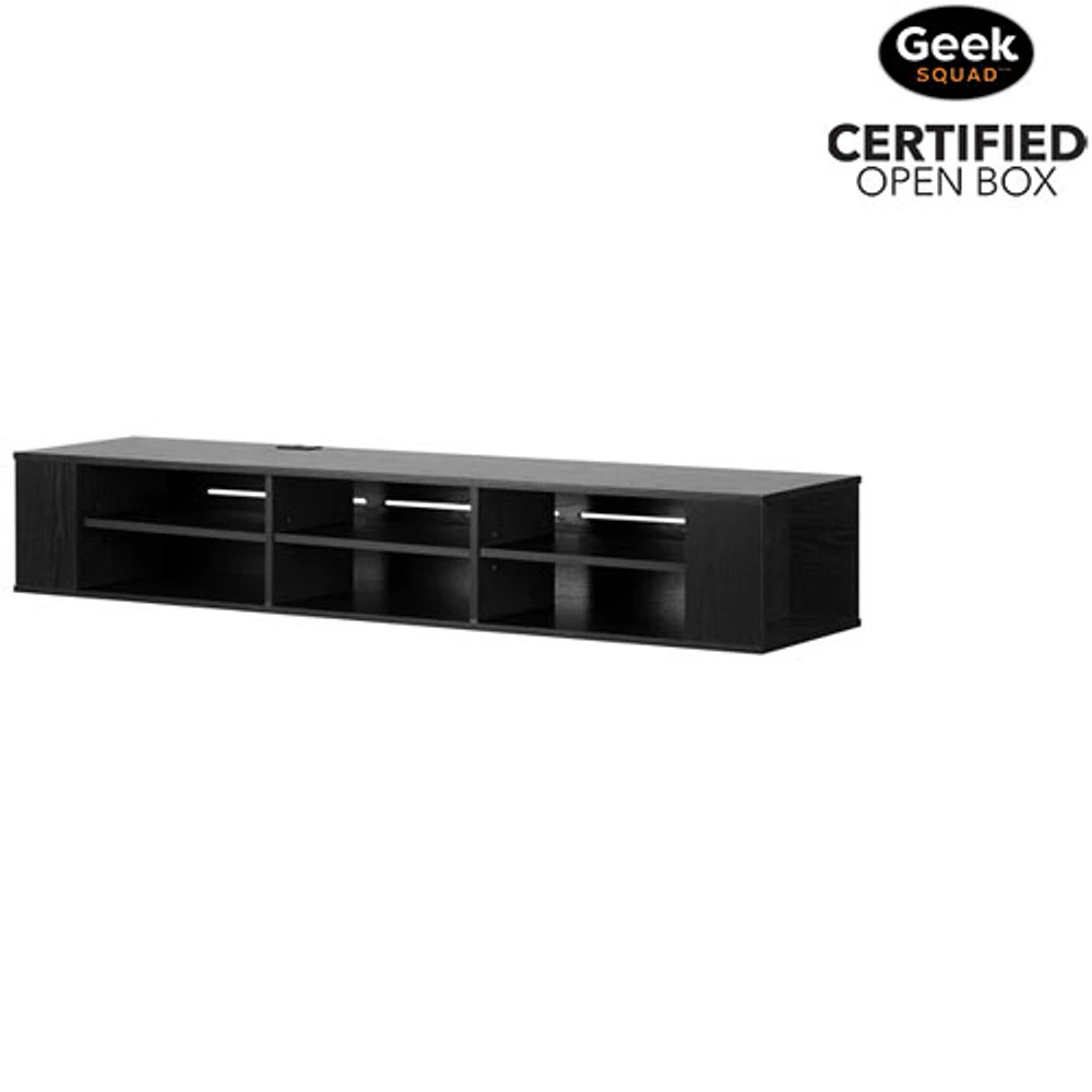 Open Box - South Shore Contemporary 75" TV Stand - Black Oak