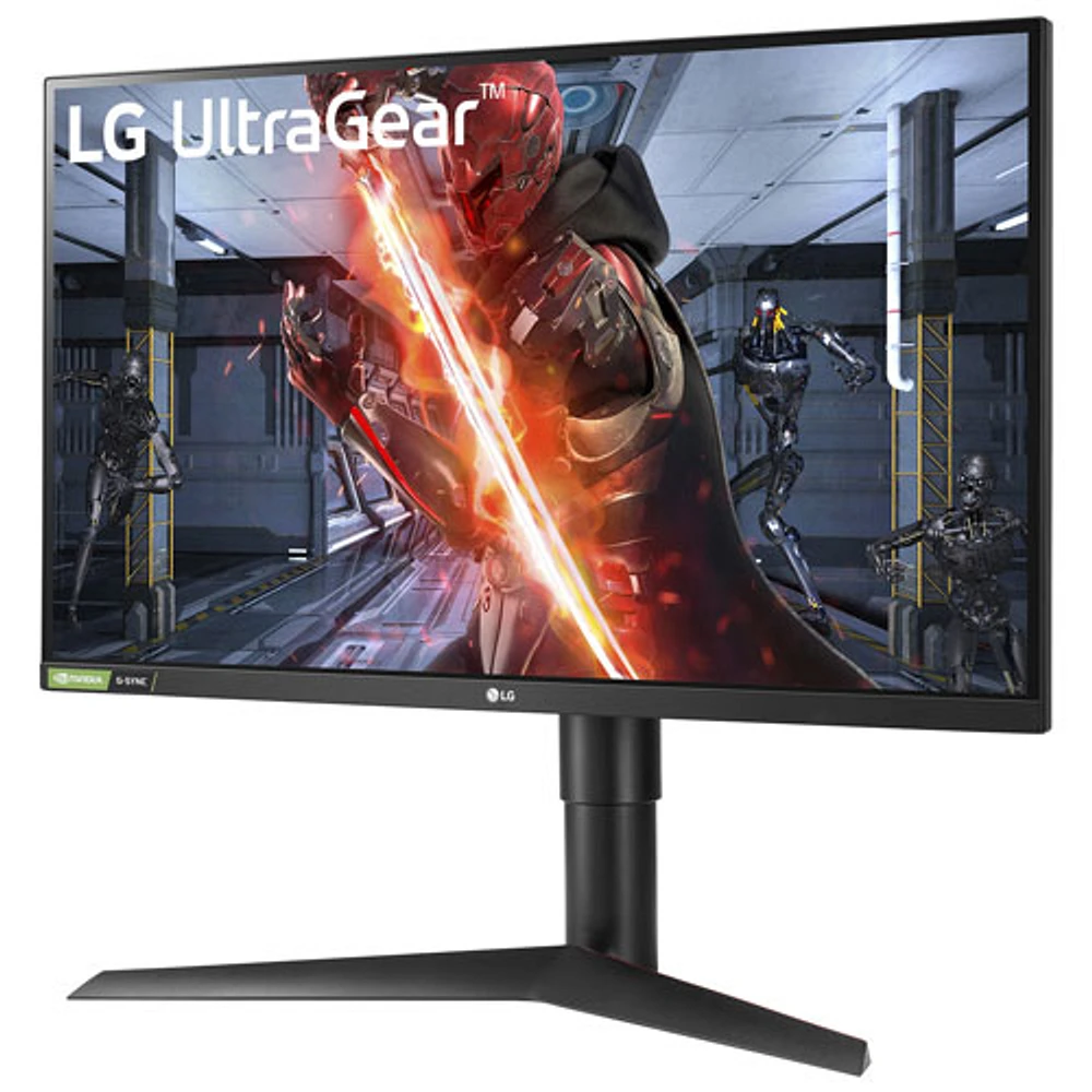 LG UltraGear 27" WQHD 144Hz 1ms GTG IPS LED G-Sync FreeSync Gaming Monitor (27GL83A-B) - Matte Black