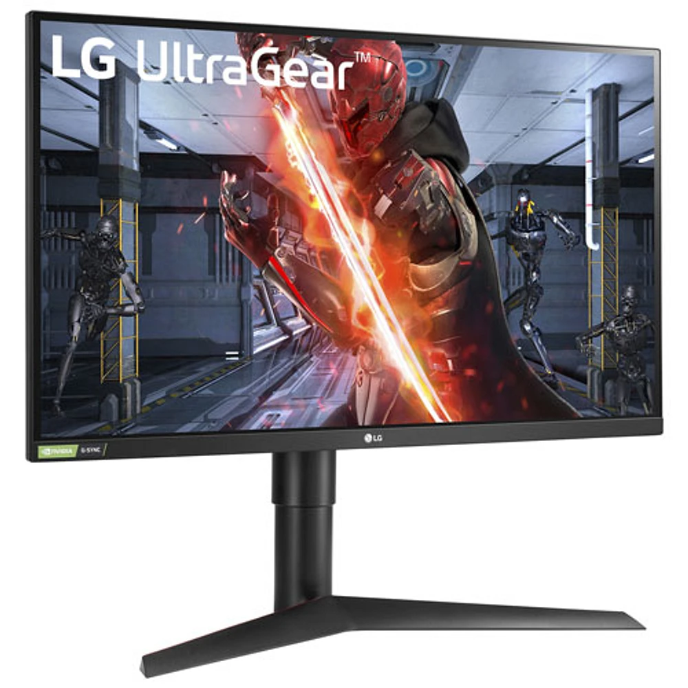 LG UltraGear 27" QHD 144Hz 1ms GTG IPS LED G-Sync FreeSync Gaming Monitor (27GL83A-B) - Matte Black