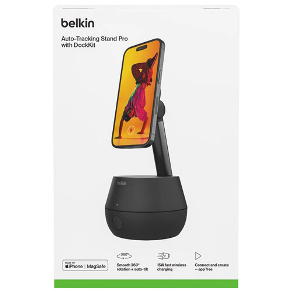 Belkin Auto-Tracking Stand Pro with DockKit for iPhone - Black