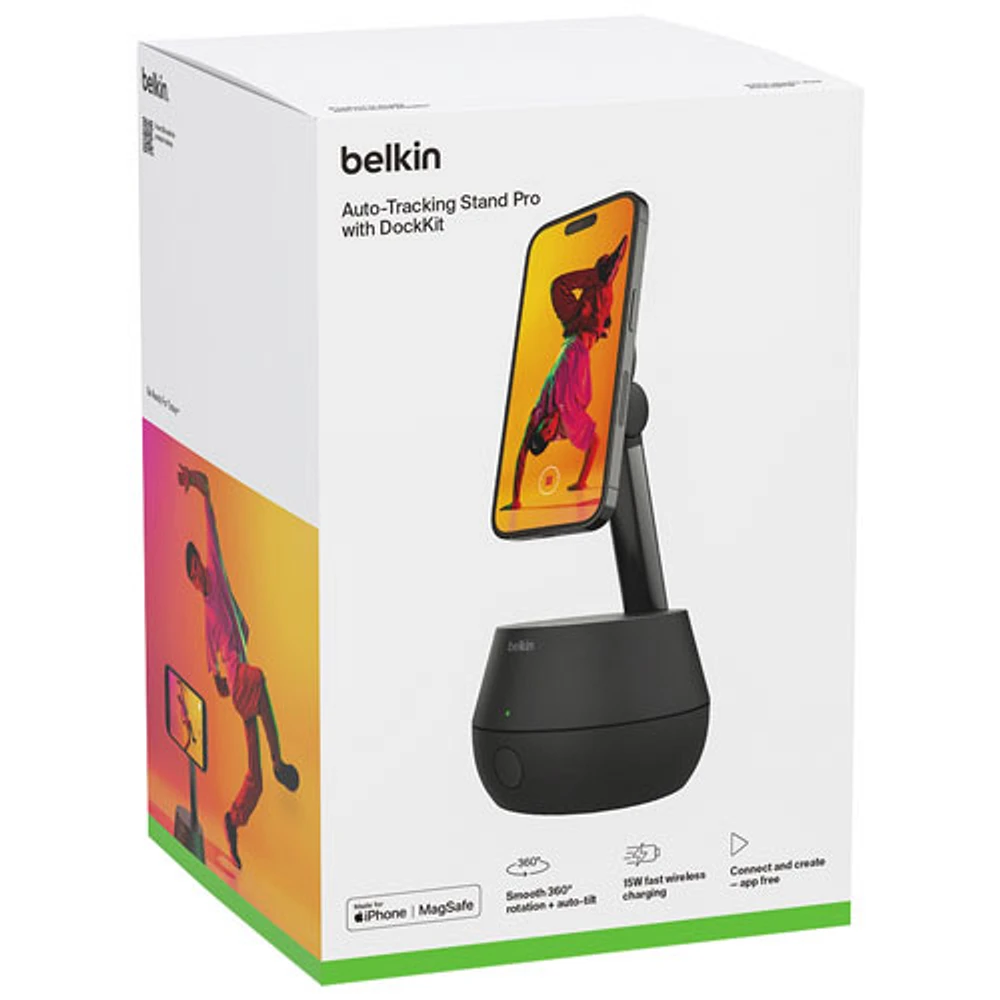 Belkin Auto-Tracking Stand Pro with DockKit for iPhone - Black