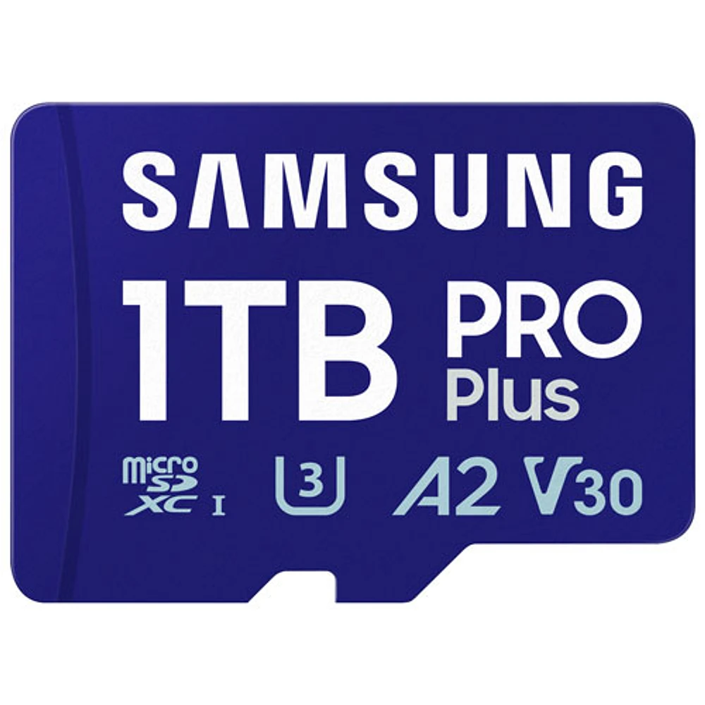 Carte mémoire microSDXC UHS-I de 180 Mo/s et 1 To Pro Plus de Samsung avec adaptateur SD