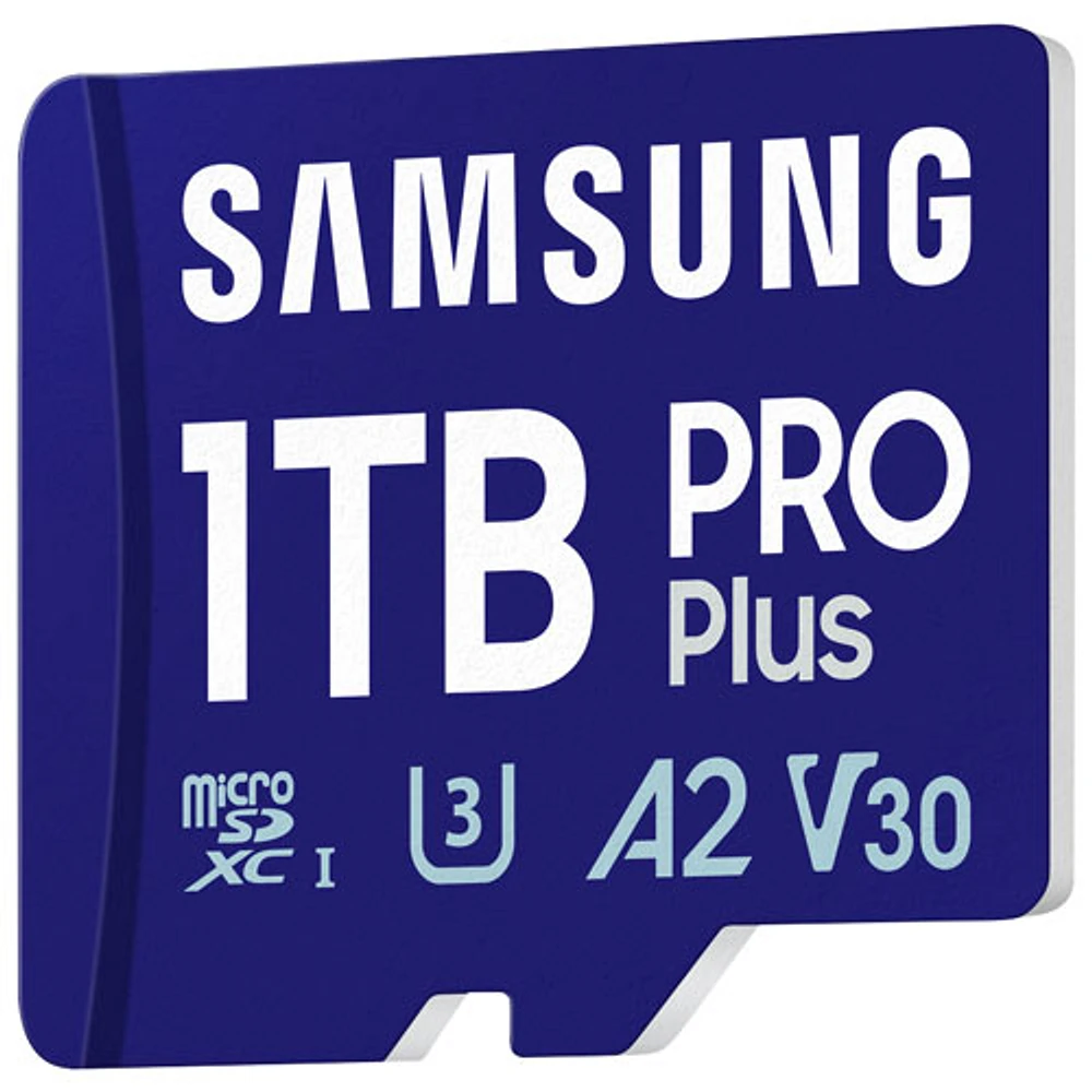 Carte mémoire microSDXC UHS-I de 180 Mo/s et 1 To Pro Plus de Samsung avec adaptateur SD