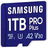 Carte mémoire microSDXC UHS-I de 180 Mo/s et 1 To Pro Plus de Samsung avec adaptateur SD