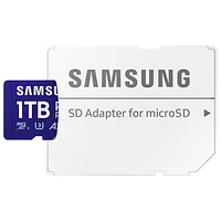 Carte mémoire microSDXC UHS-I de 180 Mo/s et 1 To Pro Plus de Samsung avec adaptateur SD