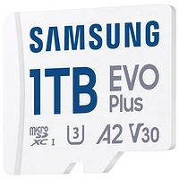 Carte mémoire microSDXC UHS-I de 160 Mo/s et 1 To Evo Plus de Samsung avec adaptateur SD