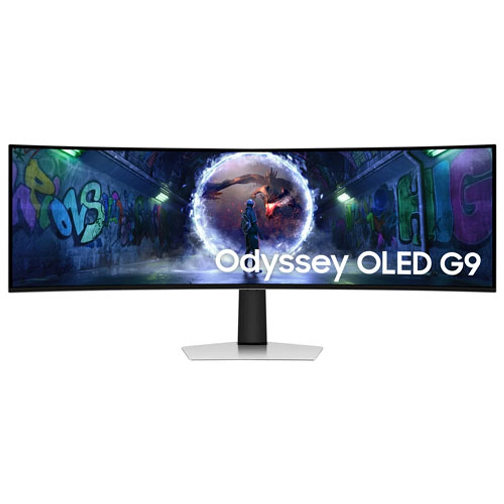 Samsung Odyssey G9 49" QHD 240Hz 0.03ms GTG Curved OLED G-Sync/FreeSync Gaming Monitor (LS49DG936SNXGO) - Silver - Only at Best Buy