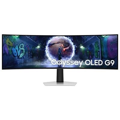 Samsung Odyssey G5 49" QHD 240Hz 0.03ms GTG Curved OLED FreeSync Gaming Monitor (LS49DG936SNXGO) - Silver - Only at Best Buy