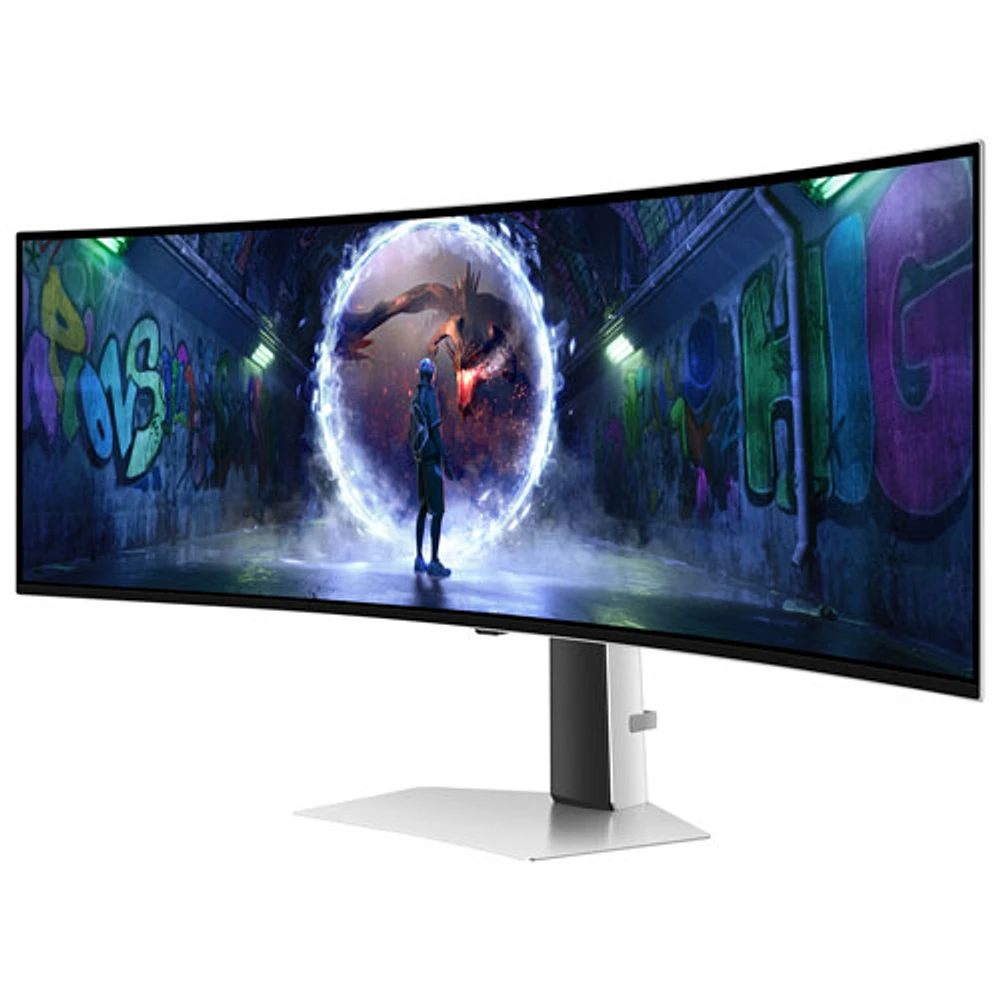 Moniteur de jeu G-Sync/FreeSync DELO incurvé QHD 240 Hz 49 po Odyssey G9 de Samsung avec temps de réponse de 0,03 ms gris à gris (LS49DG936SNXGO) - Argenté - Exclusivité de Best Buy