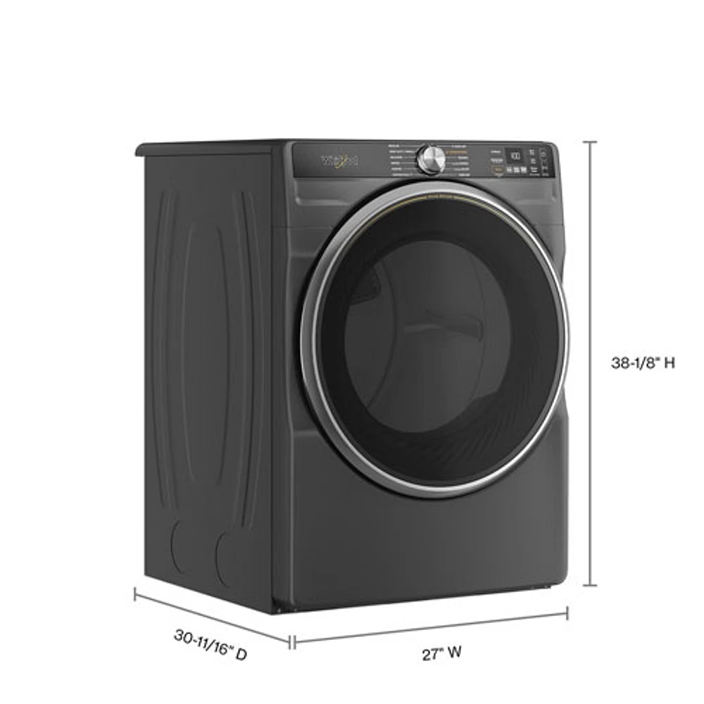 Whirlpool 7.4 Cu. Ft. Electric Steam Dryer (YWED6720RU) - Volcano Black